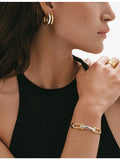 Monica Vinader 18ct yellow gold vermeil slim bangle - British product
