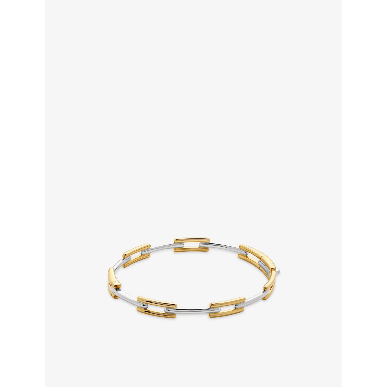 GP Signature Link 18ct Yellow Gold Vermeil Slim Bangle - S
