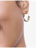 Monica Vinader 18ct yellow gold vermeil hoop earrings, 2.5cm height - British product