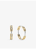 Monica Vinader 18ct yellow gold vermeil hoop earrings, 2.5cm height - British product