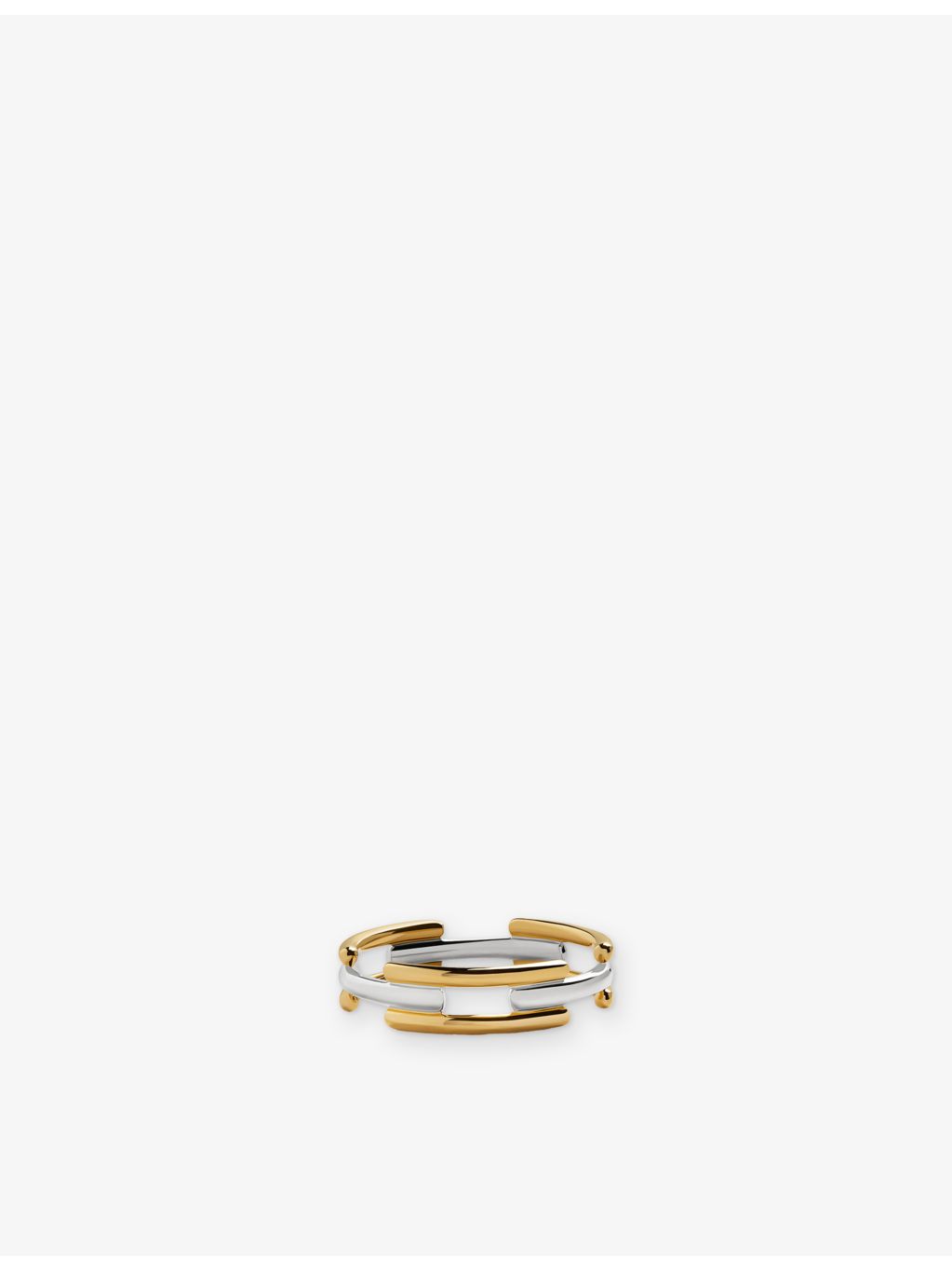 Monica Vinader stacking ring 18ct gold vermeil, imported from the UK