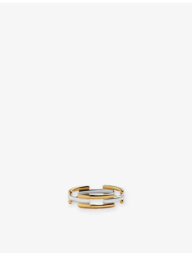 Monica Vinader stacking ring 18ct gold vermeil, imported from the UK