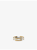 Monica Vinader stacking ring 18ct gold vermeil, imported from the UK