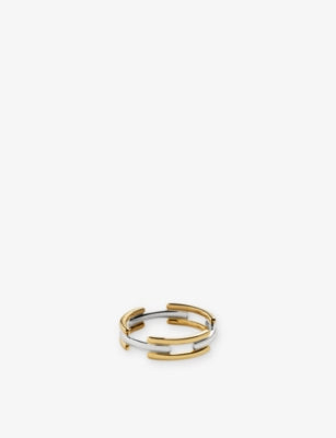 Signature Link 18ct Yellow Gold Vermeil Stacking Ring - K