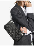 Zadig&Voltaire Rock II Monogram denim clutch bag - British product