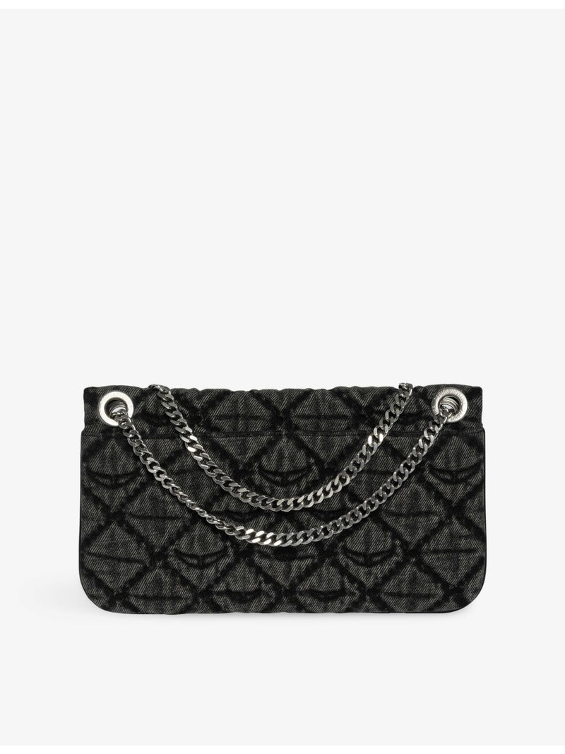 Zadig&Voltaire Rock II Monogram denim clutch bag - British product