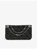 Zadig&Voltaire Rock II Monogram denim clutch bag - British product
