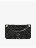 Zadig&Voltaire Rock II Monogram denim clutch bag - British product