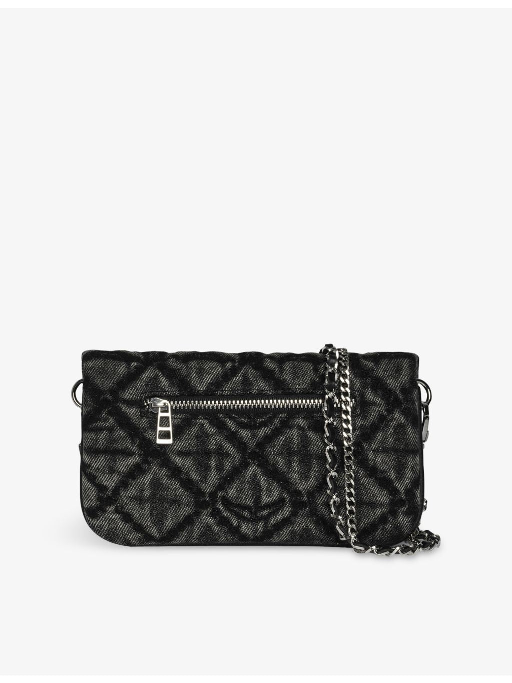 Zadig&Voltaire nano monogram denim clutch bag, imported from the UK
