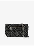 Zadig&Voltaire nano monogram denim clutch bag, imported from the UK