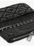 Zadig&Voltaire nano monogram denim clutch bag, imported from the UK