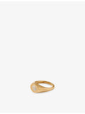 La Maison Couture Skydiamond Crescent signet ring 18ct gold 0.1ct lab-grown diamond (British brand)