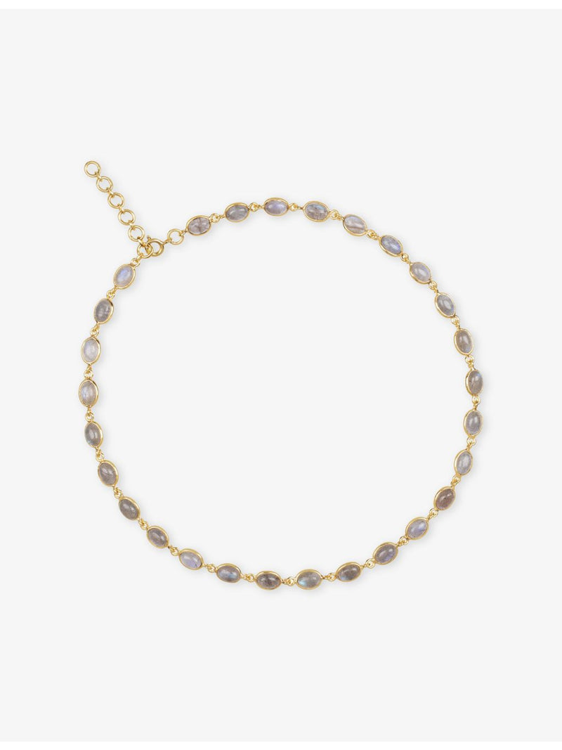 La Maison Couture yellow gold vermeil labradorite necklace (British brand)