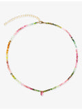 La Maison Couture gold vermeil watermelon tourmaline necklace, imported from the UK