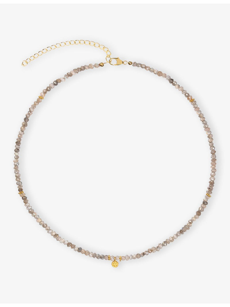 La Maison Couture 18ct yellow gold vermeil labradorite necklace - British product