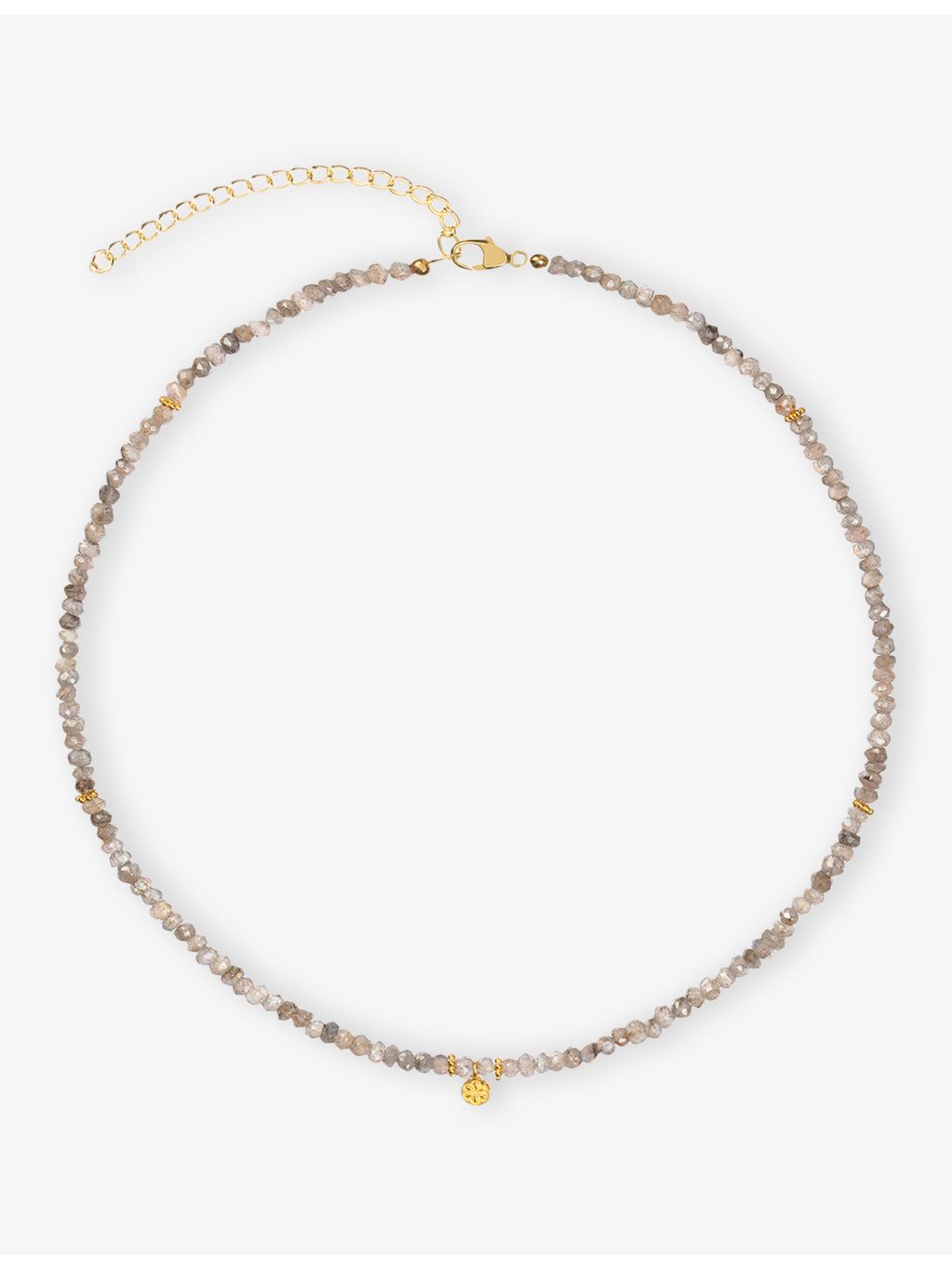La Maison Couture 18ct yellow gold vermeil labradorite necklace - British product