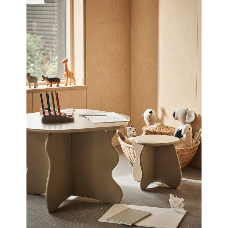 ferm LIVING Slope Stool 30cm curved MDF stool (British brand)