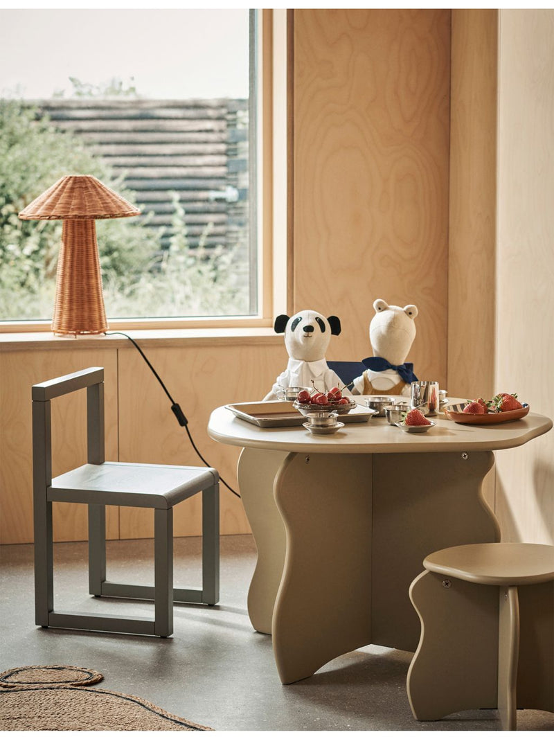 ferm LIVING Slope Stool 30cm curved MDF stool (British brand)