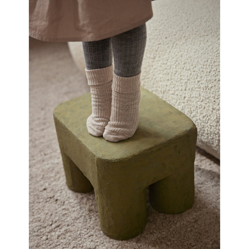 ferm LIVING Podo cotton and cardboard stool 25cm, imported from the UK