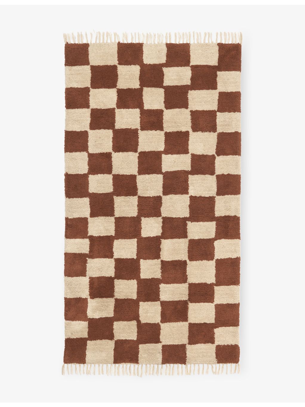 ferm LIVING checked cotton rug 80x150cm (British brand)