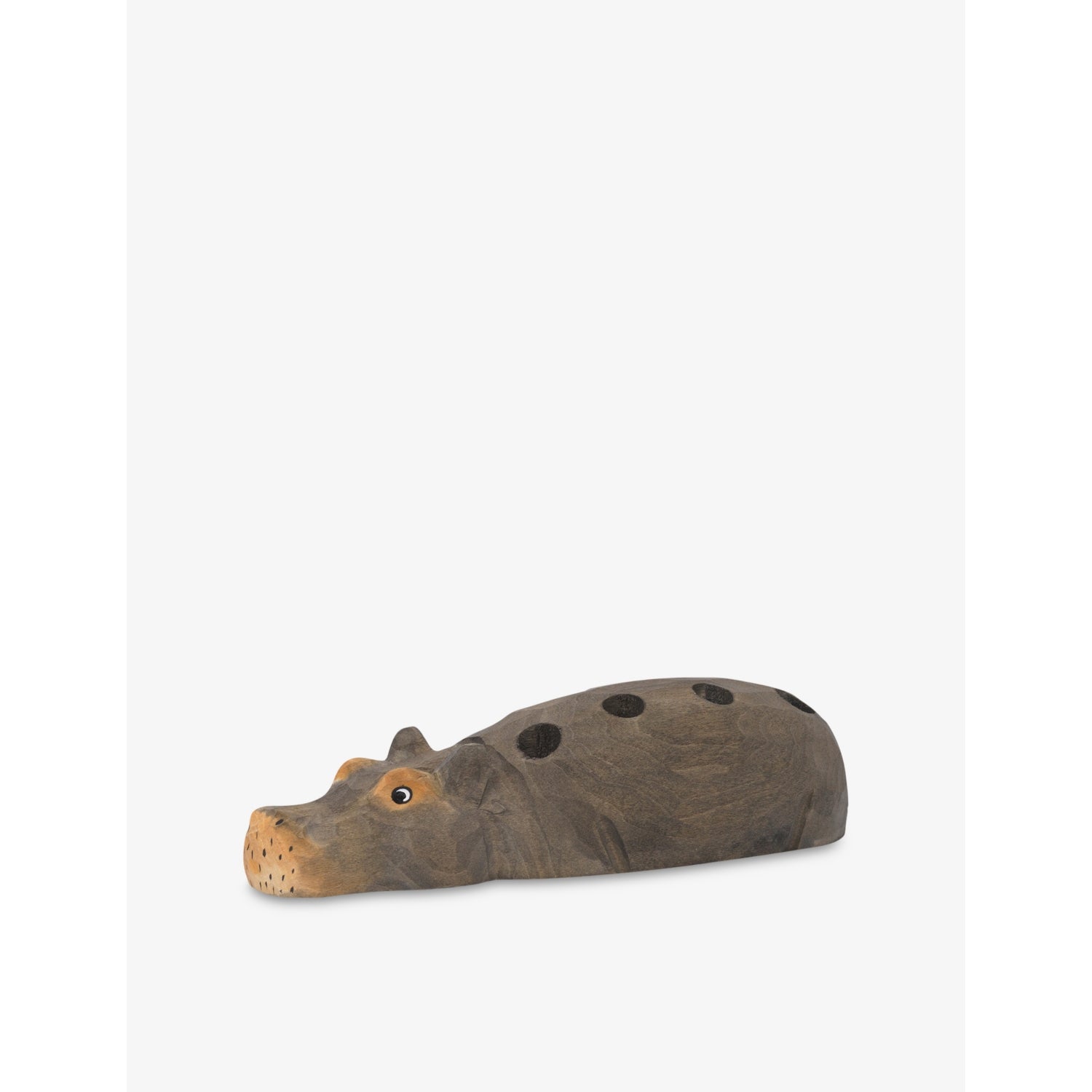 ferm LIVING hippo wood pencil holder 19cm, imported from the UK