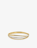 Monica Vinader Nura gold vermeil lab-grown diamond bangle, imported from the UK