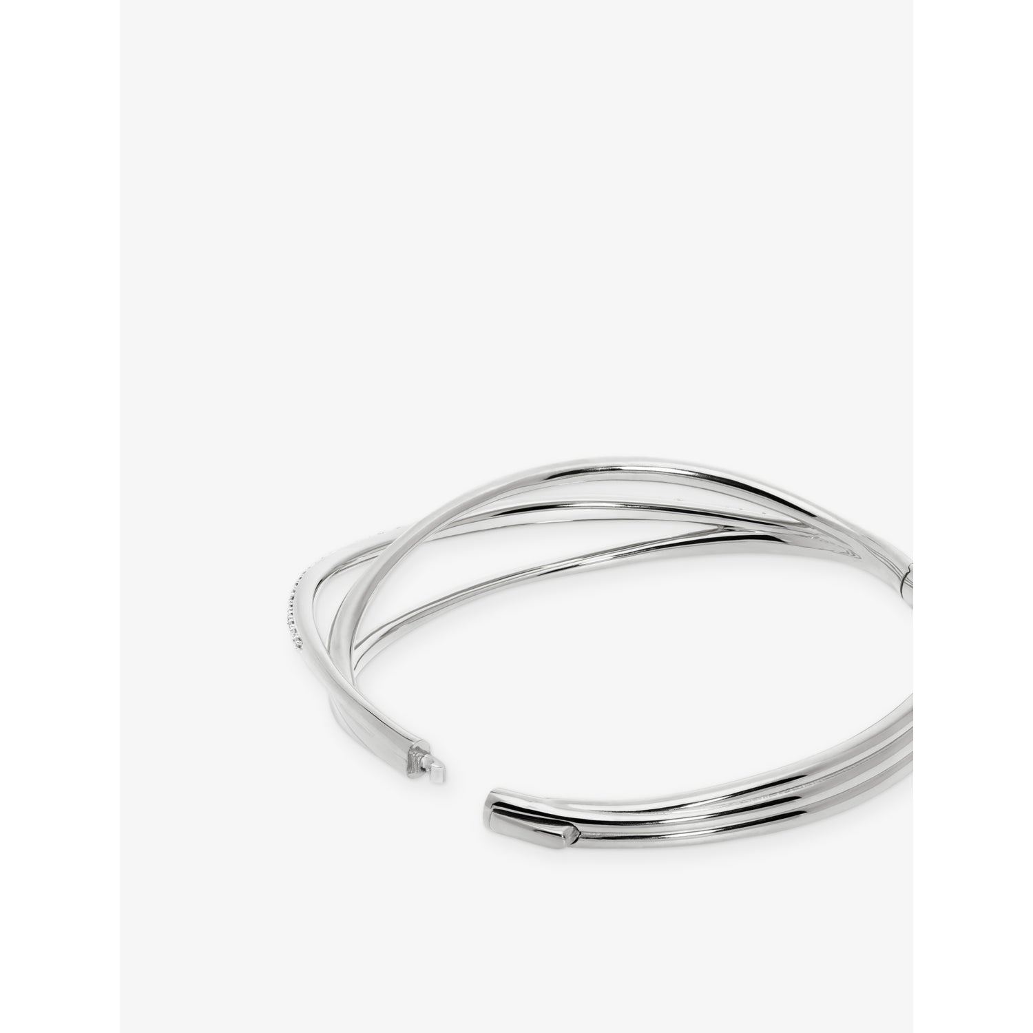 Monica Vinader Nura gold vermeil lab-grown diamond bangle, imported from the UK