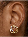 Monica Vinader gold vermeil lab-grown diamond stud earrings 18mm - British product