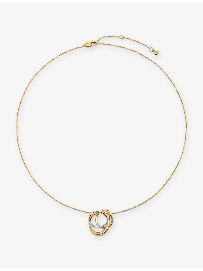 Monica Vinader Nura Pavé Wrap necklace 18ct gold vermeil, imported from the UK