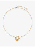 Monica Vinader Nura Pavé Wrap necklace 18ct gold vermeil, imported from the UK