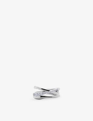 Monica Vinader Nura pavé ring 18ct gold vermeil lab-grown diamond (British brand)
