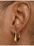 Monica Vinader 18ct yellow gold vermeil hoop earrings 1.9cm, UK version