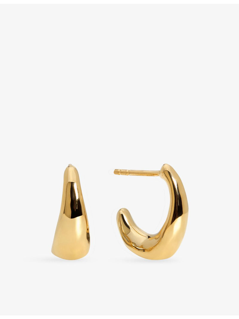 Monica Vinader small hoop earrings in 18ct yellow gold vermeil, UK version
