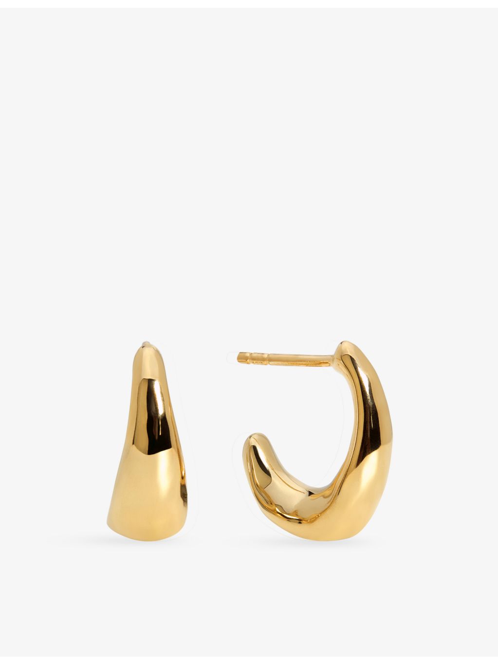 Monica Vinader small hoop earrings in 18ct yellow gold vermeil, UK version