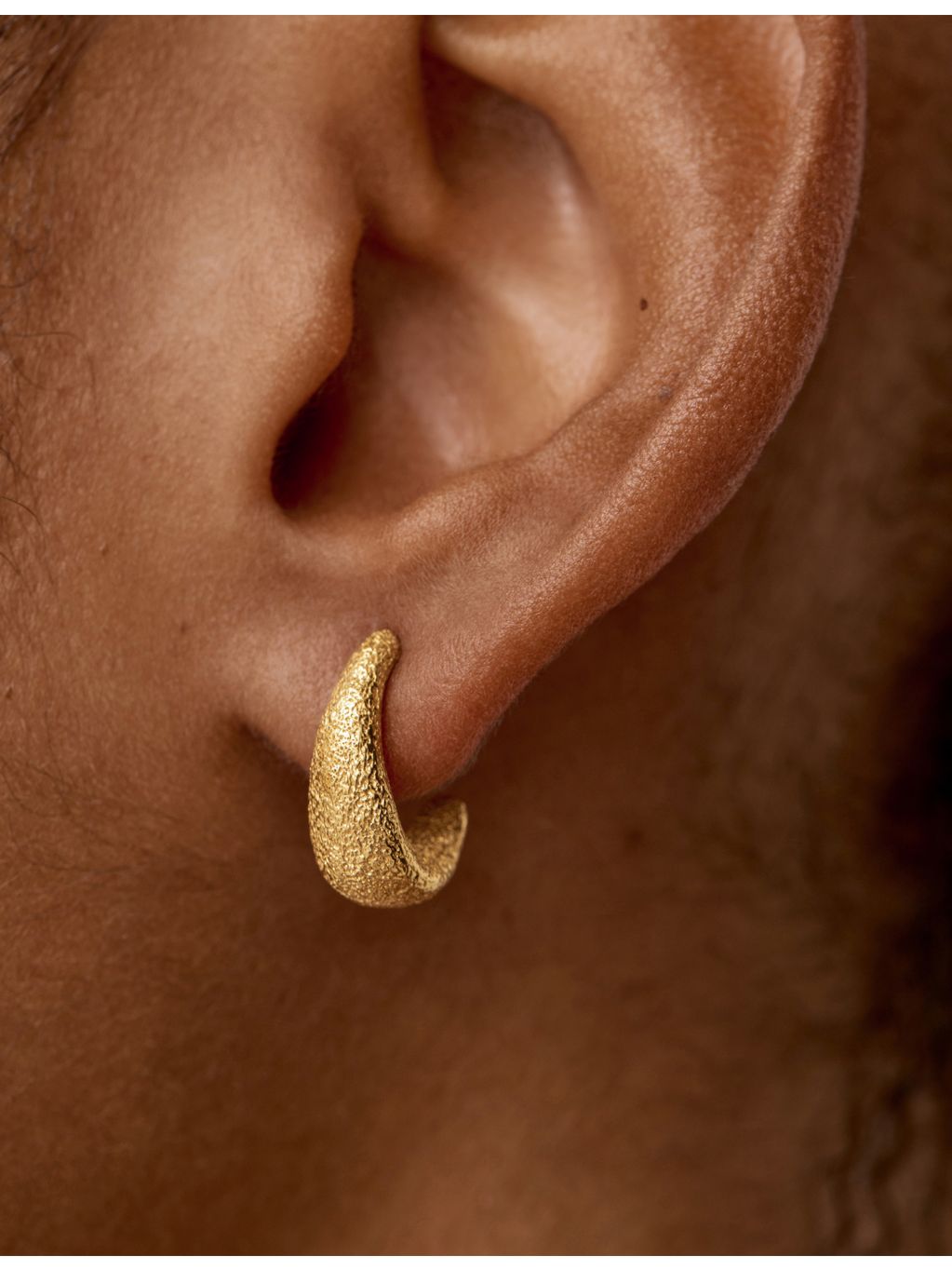 Monica Vinader Antica small gold vermeil hoop earrings - British product