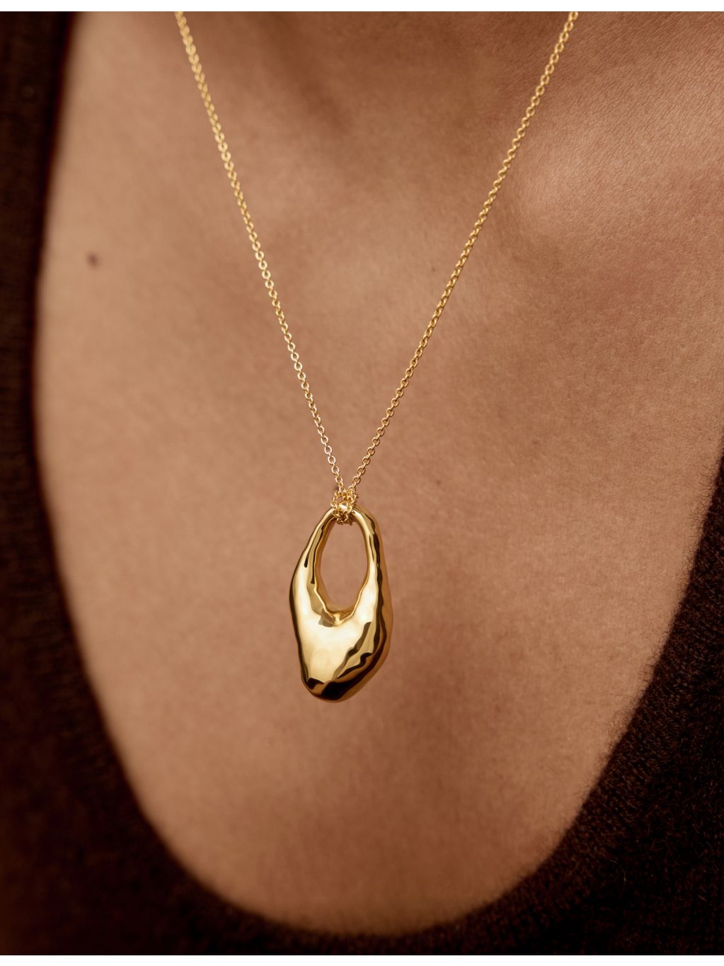 Monica Vinader Antica Large 18ct yellow gold vermeil necklace - British product