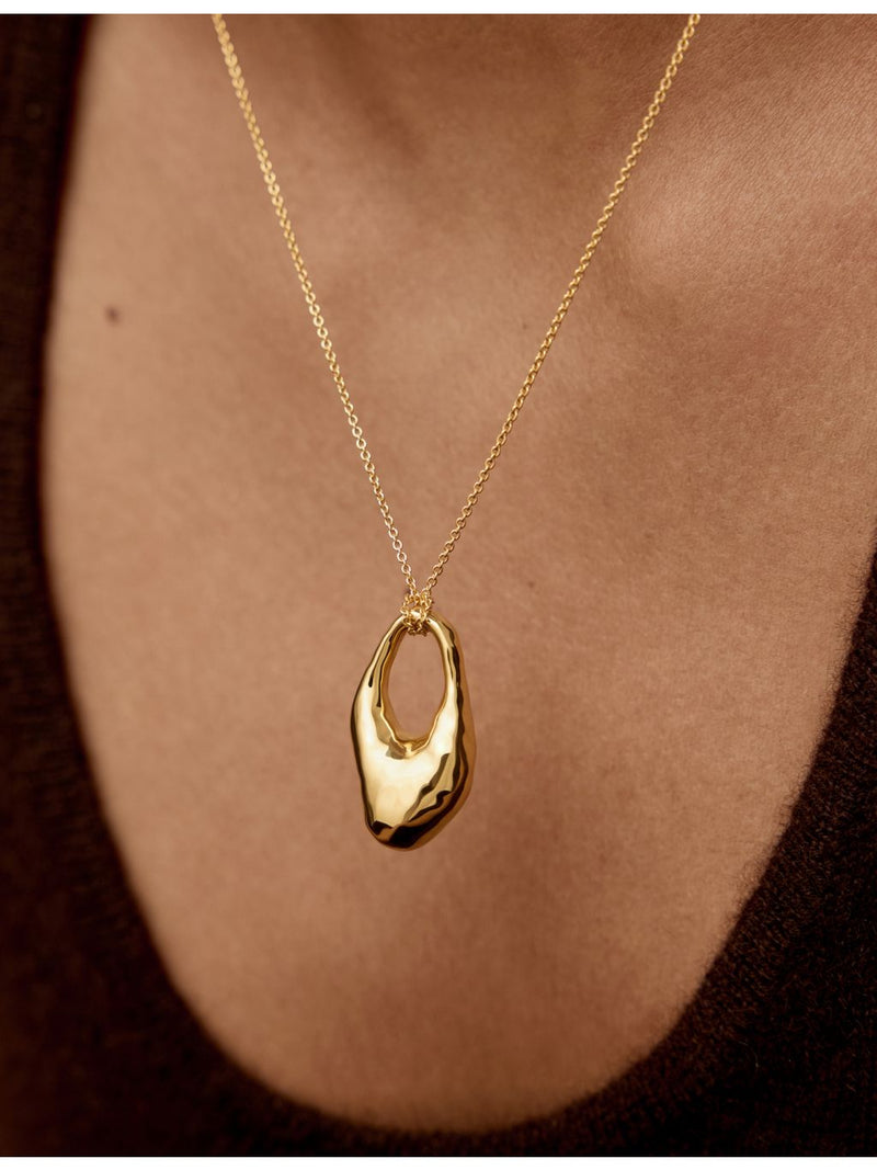 Monica Vinader Antica Large 18ct yellow gold vermeil necklace - British product