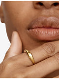 Monica Vinader Antica 18ct yellow gold vermeil ring, imported from the UK