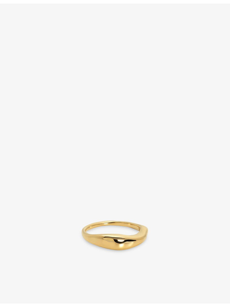 Monica Vinader Antica 18ct yellow gold vermeil ring, imported from the UK