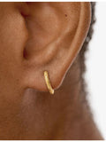 Monica Vinader Antica mini 18ct yellow gold vermeil huggie earrings, UK version
