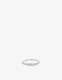 Monica Vinader Riva 18ct Yellow Gold-Plated Vermeil Sterling-Silver 0.18ct Lab-Grown Diamond Stacking Ring