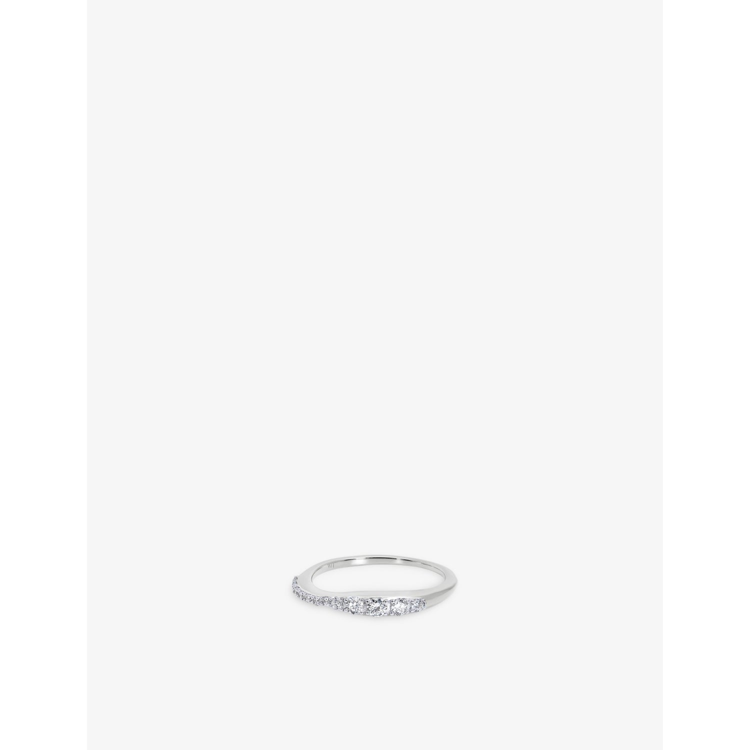 Riva 18ct Yellow Gold-Plated Vermeil Sterling-Silver and 0.18ct Lab-Grown Diamond Stacking Ring - GOLD - K
