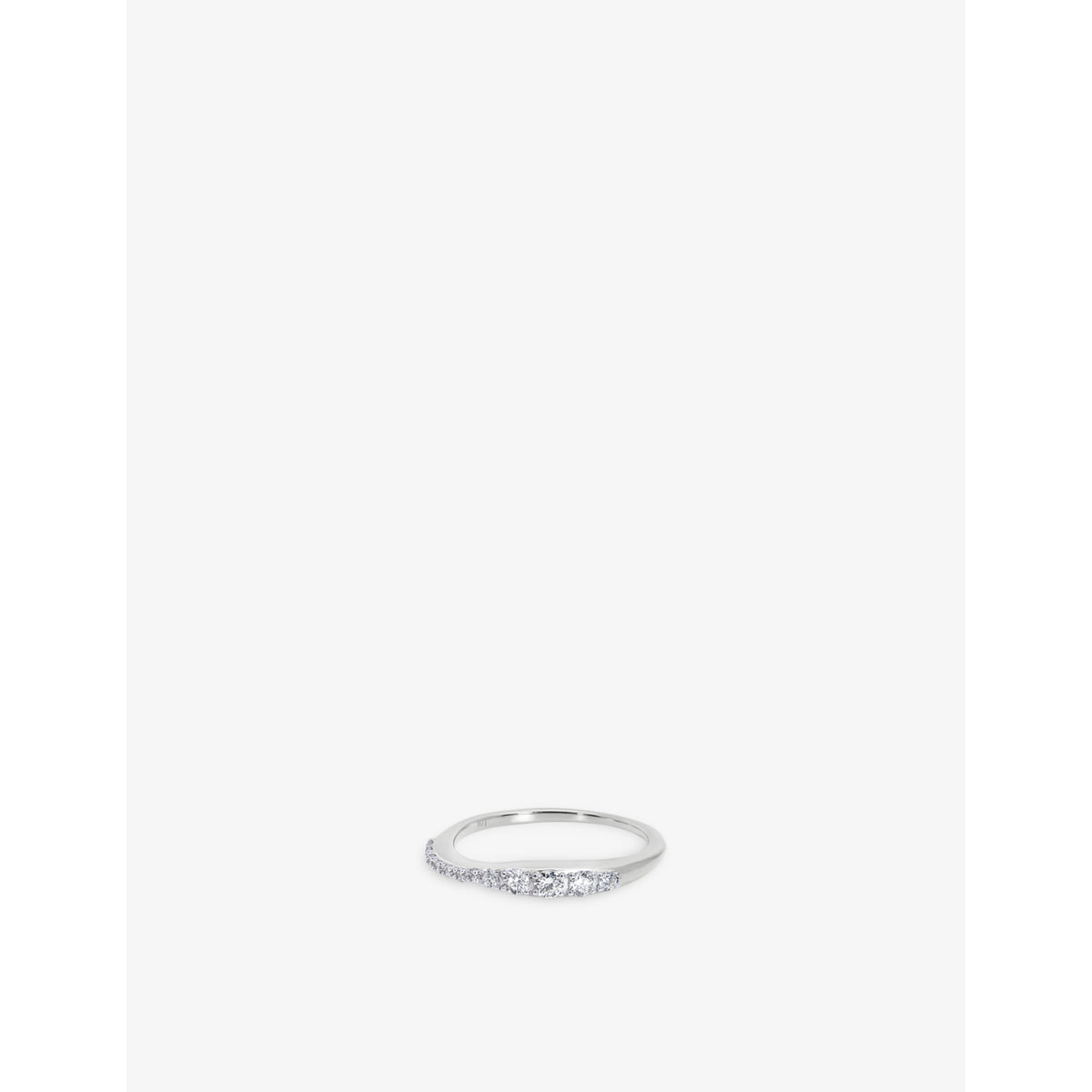 Riva 18ct Yellow Gold-Plated Vermeil Sterling-Silver and 0.18ct Lab-Grown Diamond Stacking Ring - GOLD - K