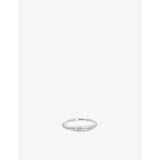 Riva 18ct Yellow Gold-Plated Vermeil Sterling-Silver and 0.18ct Lab-Grown Diamond Stacking Ring - GOLD - K