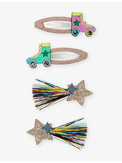 selfridges Mimi & Lula Roller Skate Set of Four Hair Clips- Buy online at McGrocer