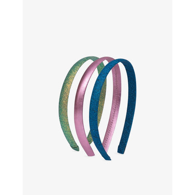 selfridges Mimi & Lula Iridescent Medium Alice Woven Headbands, Pack of Three- Buy online at McGrocer