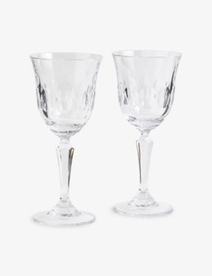 Wedgwood Signet crystal wine glasses set of two, UK version