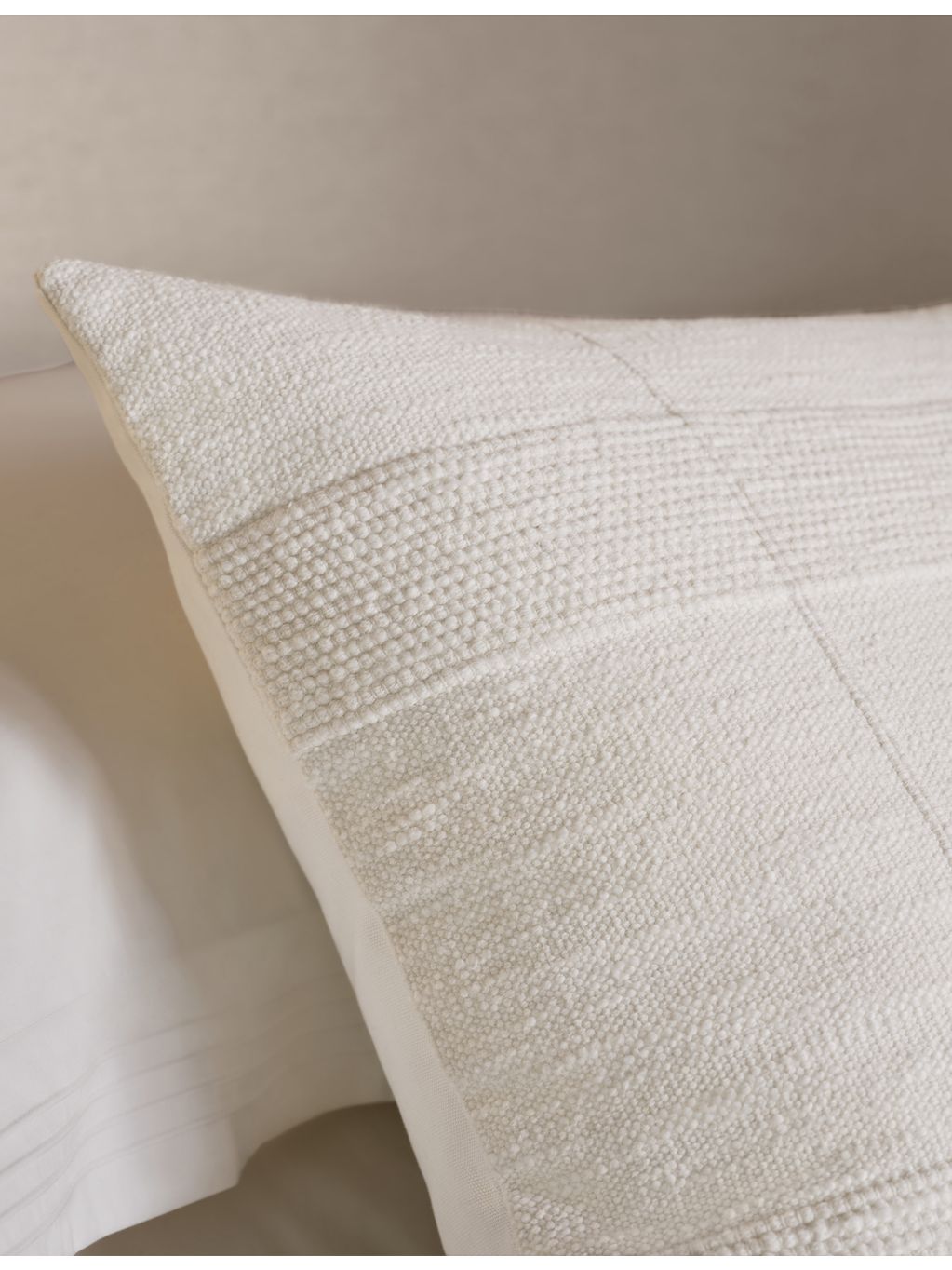 White Company Dayton square cotton cushion 50cm - British product
