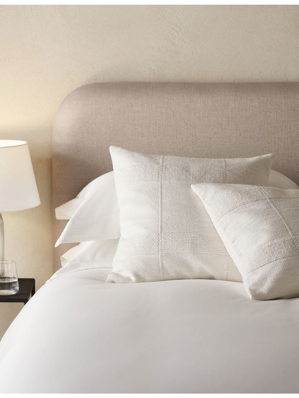 White Company Dayton square cotton cushion 50cm - British product