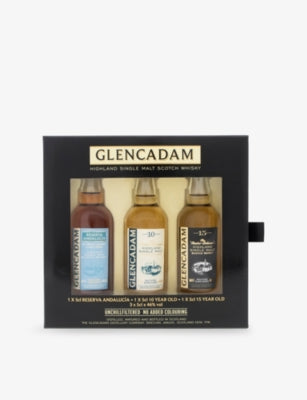 Glencadam whisky set 10 & 15yo 3 x 50ml - British product